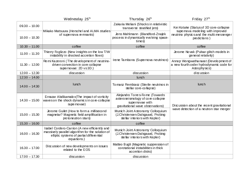 Schedule