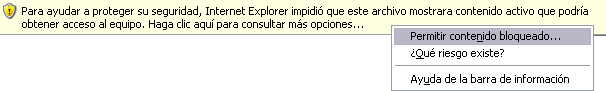 Permitir contenido bloqueado