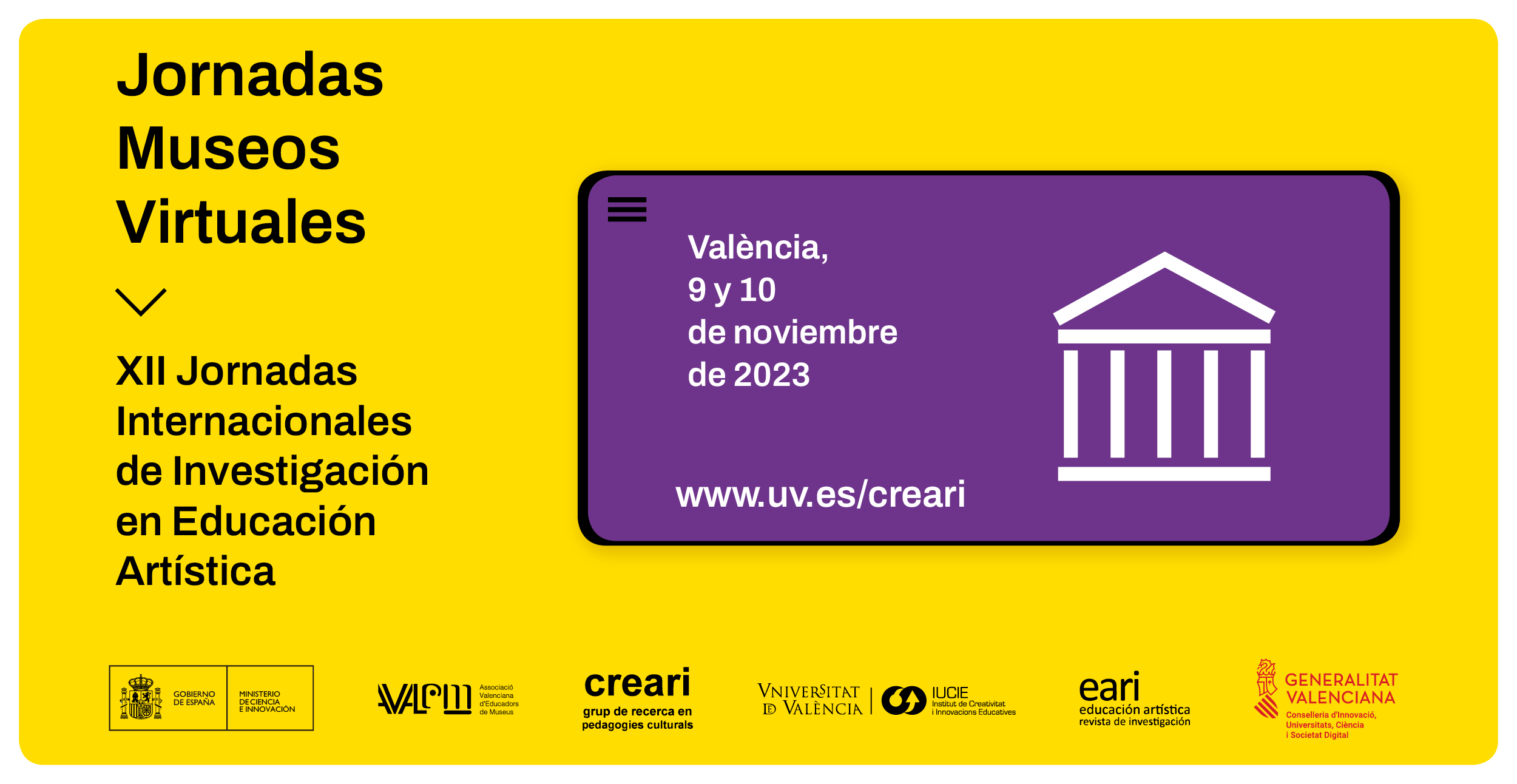 Cartel jornadas museos virtuales