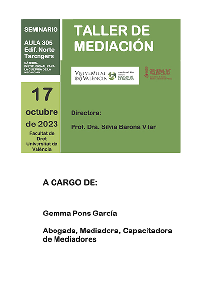 Cartel del taller de mediación