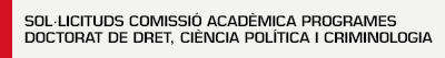 This opens a new window Facultat de Dret UV. Tiqueting Doctorat. Comissió acadèmica