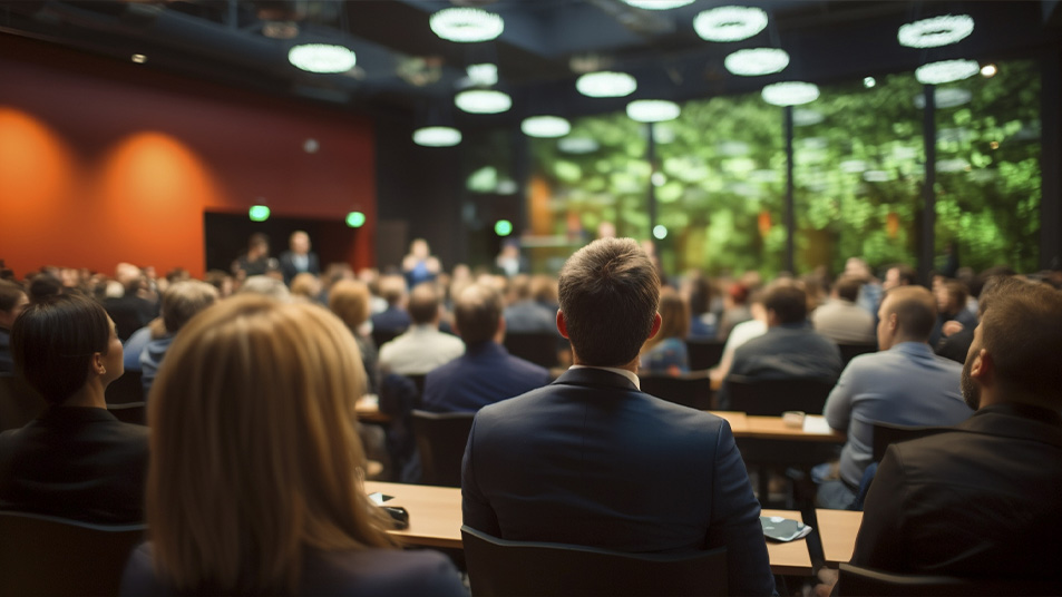 Personas asistiendo a un evento