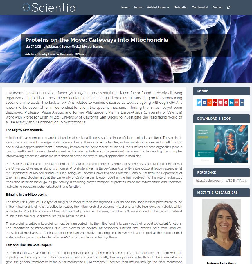 Artículo en Scientia Global