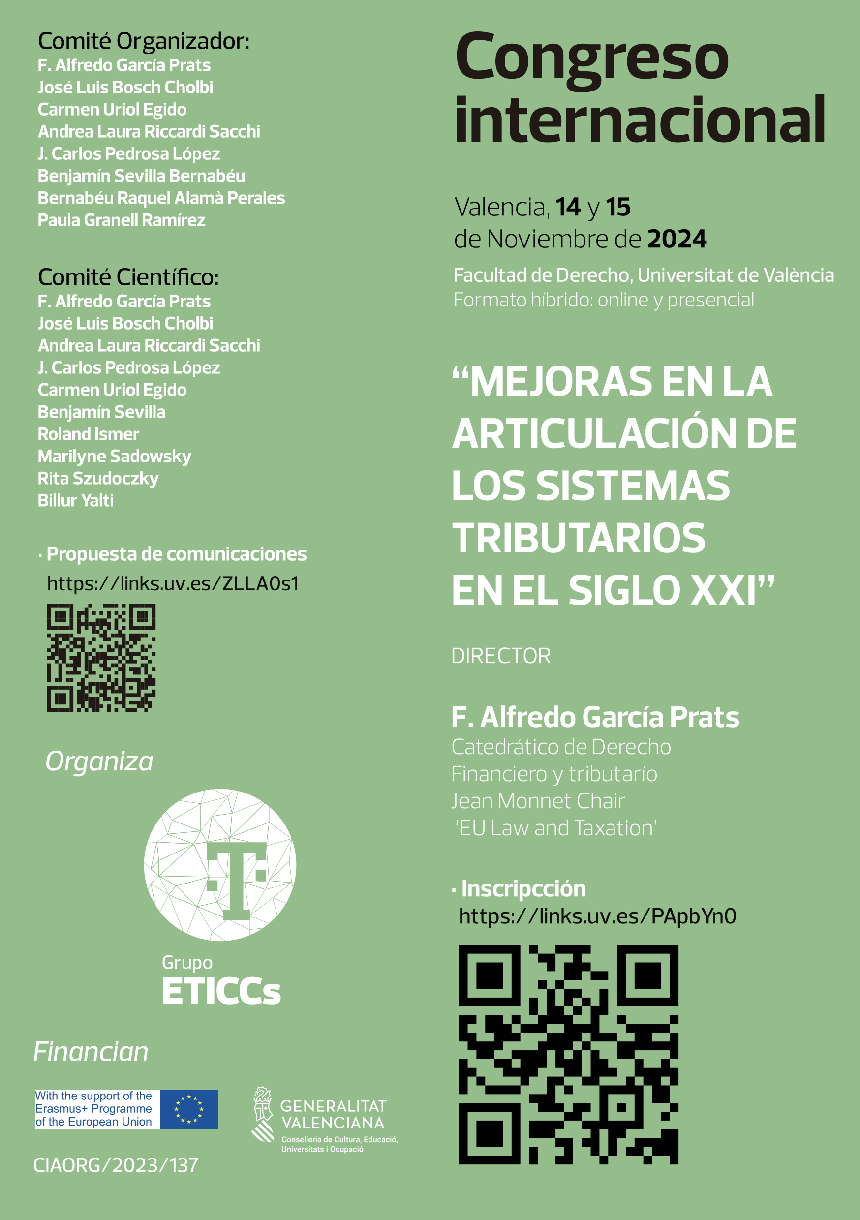 Díptico del congreso