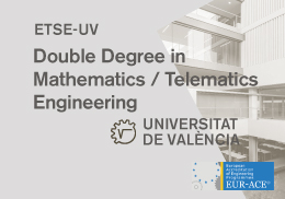 Double degree in Mathematics and Telematics Engineering
