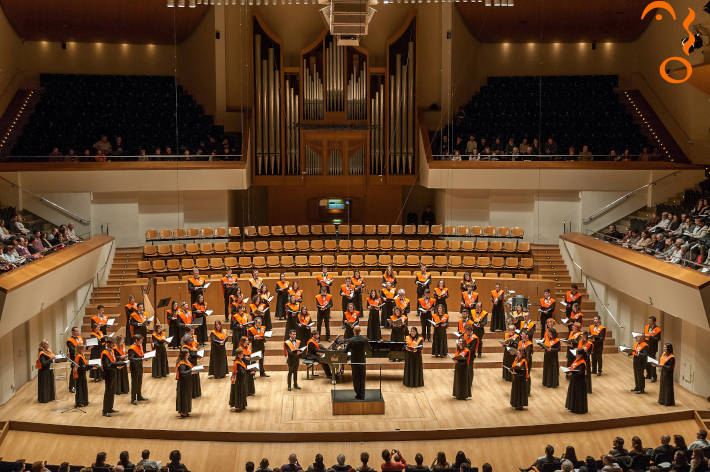 El Orfeó Universitari de València, en el Palau de la Música.