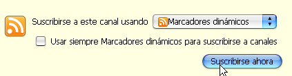 Suscripción RSS desde Firefox