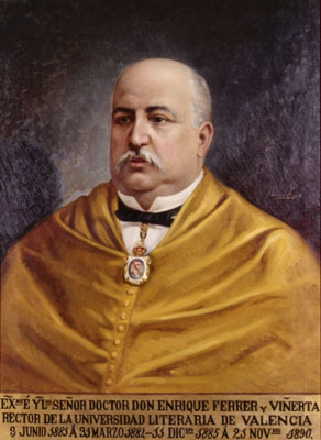 Enrique Ferrer Viñerta, óleo de Juli Cebrian i Mezquita