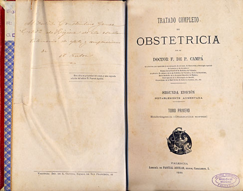 'Tratado completo de obstetricia', de Francisco de Paula Campá