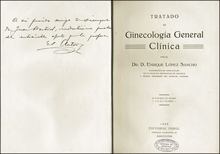 Tratado de Ginecología general y especial (1925) de Enrique López Sancho