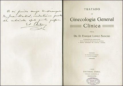 Tratado de Ginecologa general y especial (1925) de Enrique Lpez Sancho