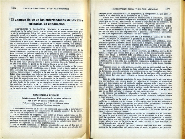 Capítulo de N. Benlloch, 'Cateterismo urinario. Cateterismos y endoscopias de las vías urinarias'