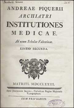 Portada de la segunda edición de las 'Institutiones medicae' (1773)
