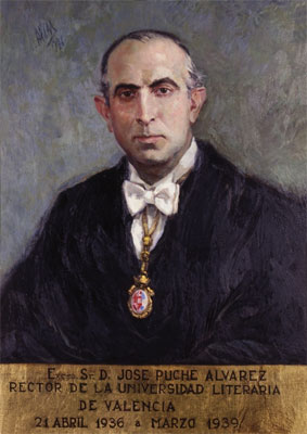 José Puche Álvarez, retrato al óleo de Lluís Arcas Brauner