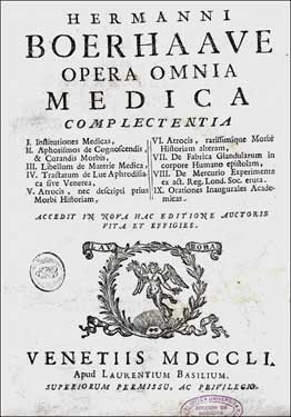 Herman Boerhaave, 'Opera Omnia Medica', Venetiis, Apud Laurentium Basilium, 1751