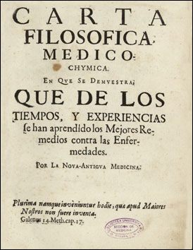 Juan de Cabriada, 'Carta filosofica-medico-chemica' (1687)
