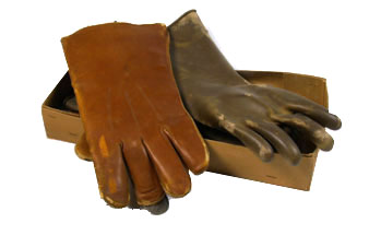 Guantes de proteccin (caucho, plomo y algodn) 