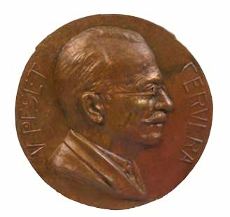 Medalln de Vicente Peset realizado por Gilabert