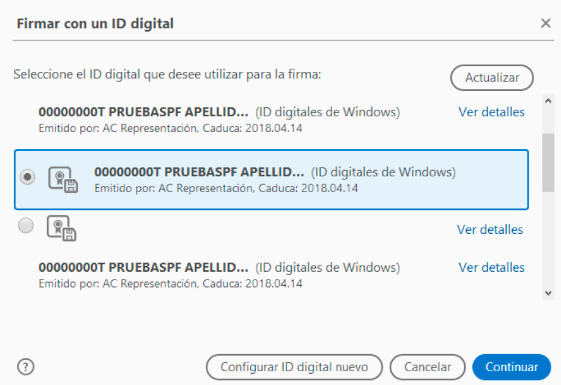Captura documento seleccionado para insertar firma