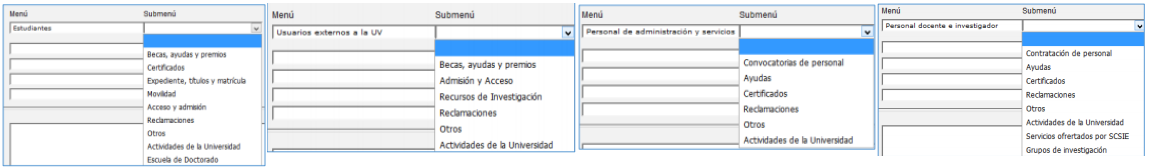 Captura distintos submenús de Entreu