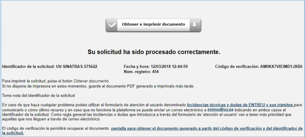 Captura la seua sol·licitud ha sigut processat correctament