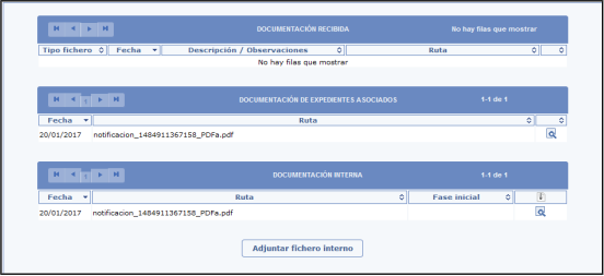 Captura ventana de documentación adjunta