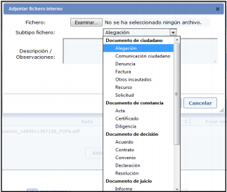 Captura tipología de documentación 