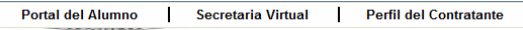 Captura Portal alumno Secretaría Virtual Perfil del contratante