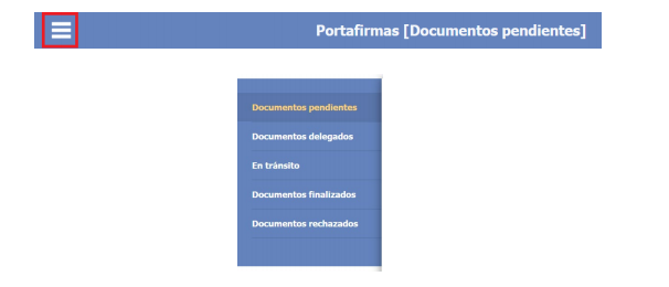 Captura de Bandeja del Portafirmas