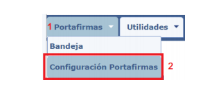 Captura de l'opció portafirmes