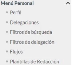 Captura opciones menu personal