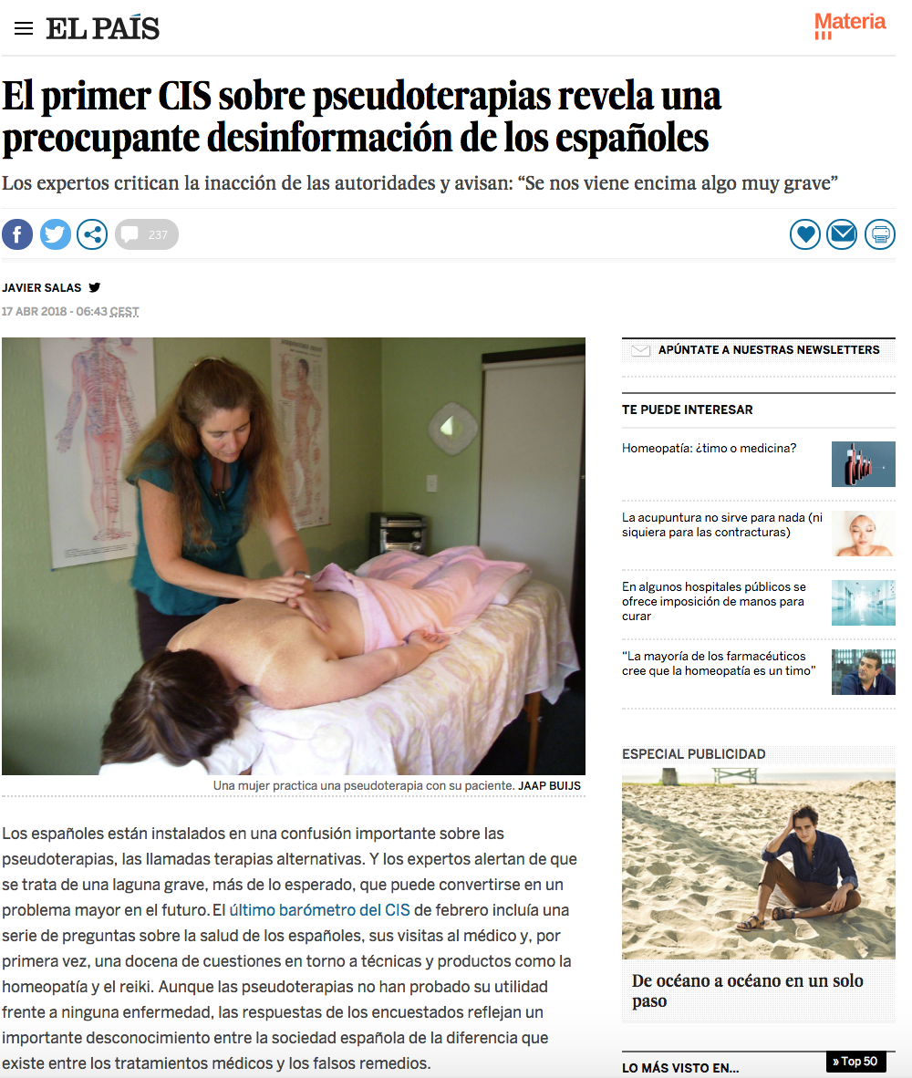 Página de El País