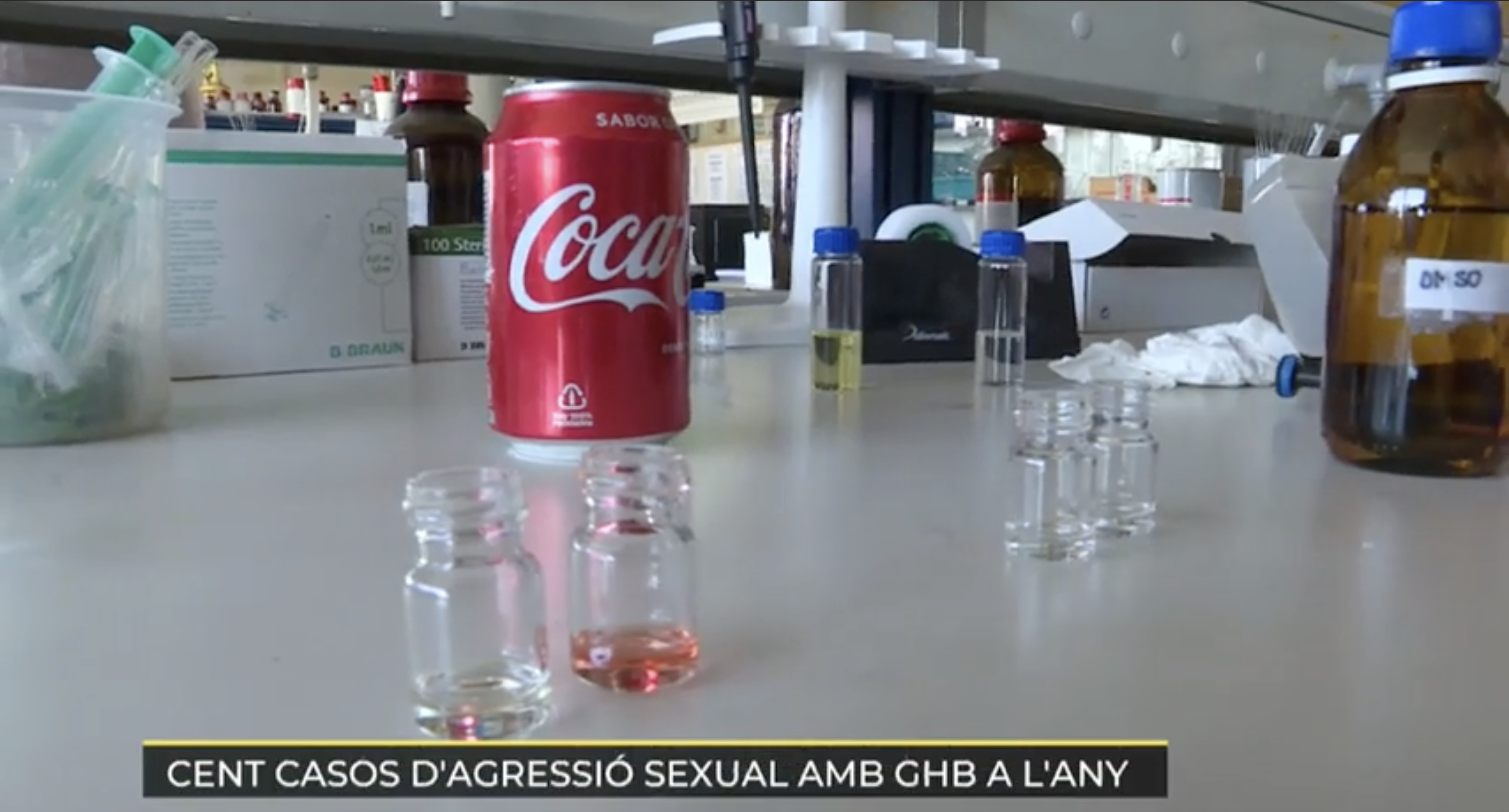 una beguda sent analitzada