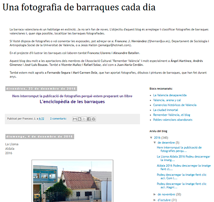 Blog - Una foto de barraques cada dia