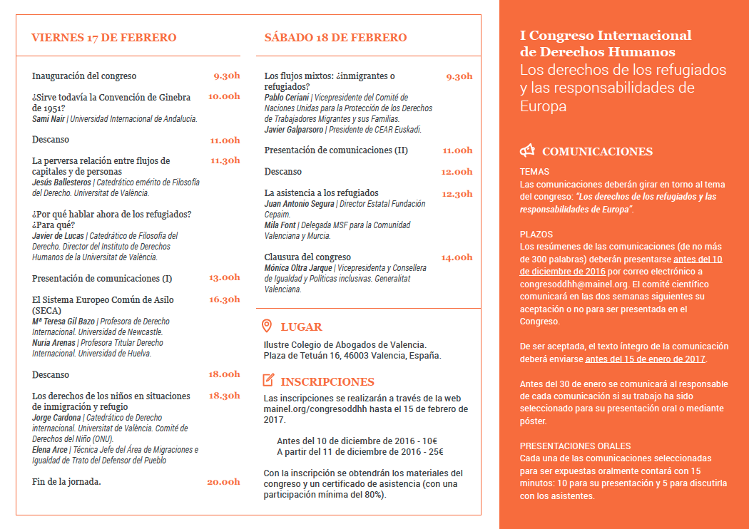 Díptico Congreso DDHH