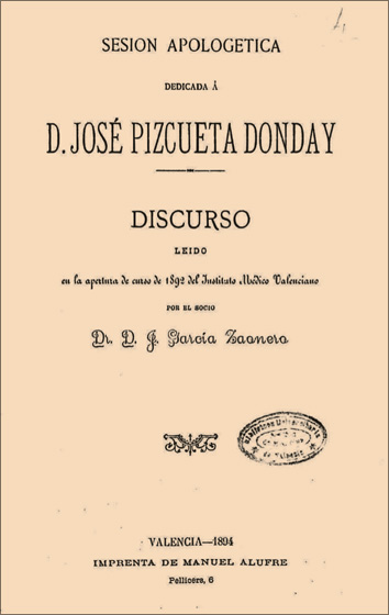 Sesión apologética dedicada a José Pizcueta