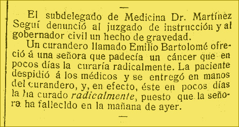 Intrusismo y curanderismo