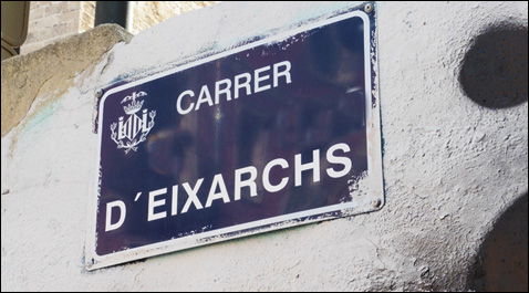 Placa carrer d'Eixarchs