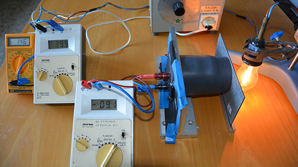 Imagen del montaje del laboratorio