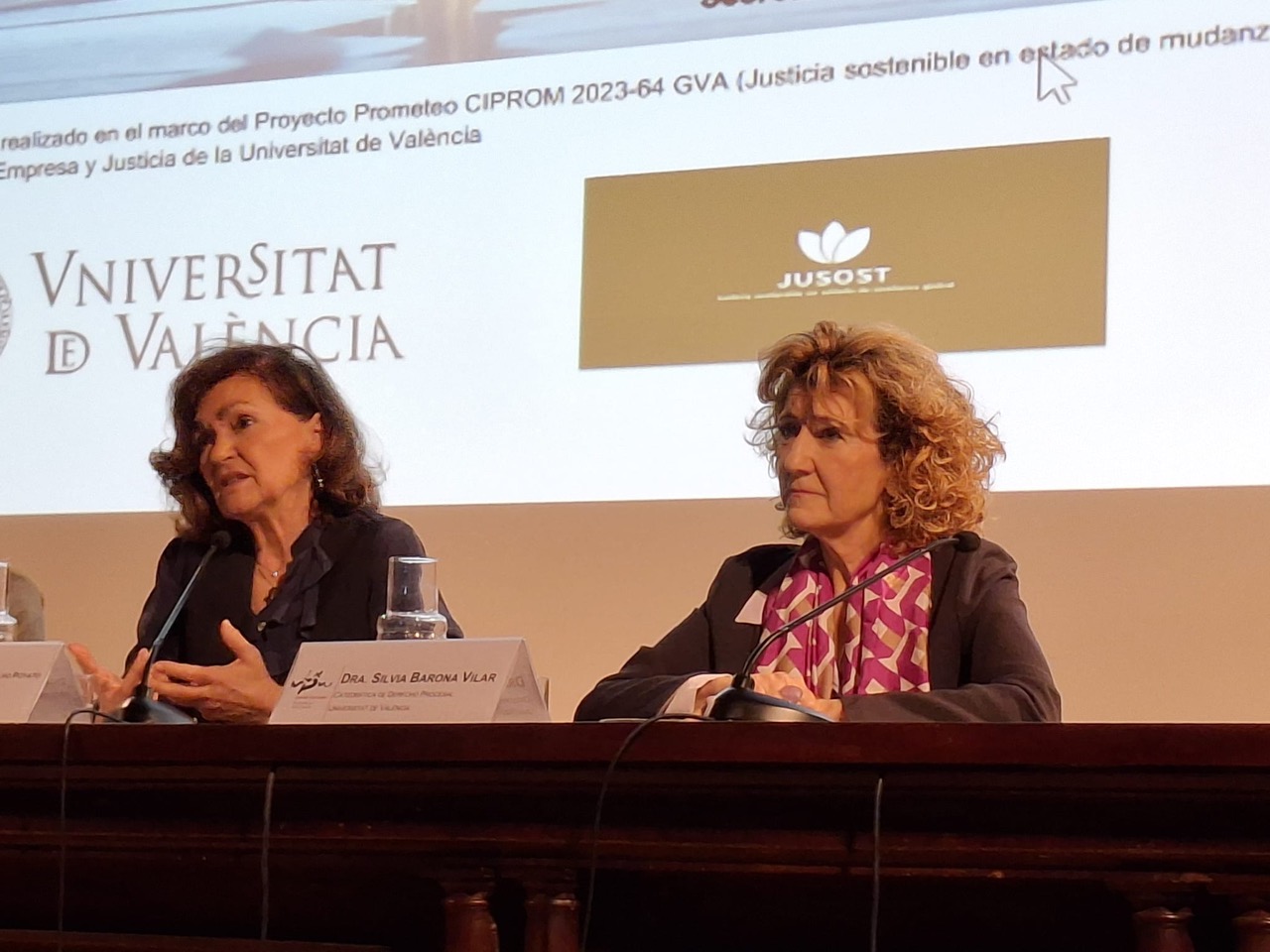 Carmen Calvo i Silvia Barona
