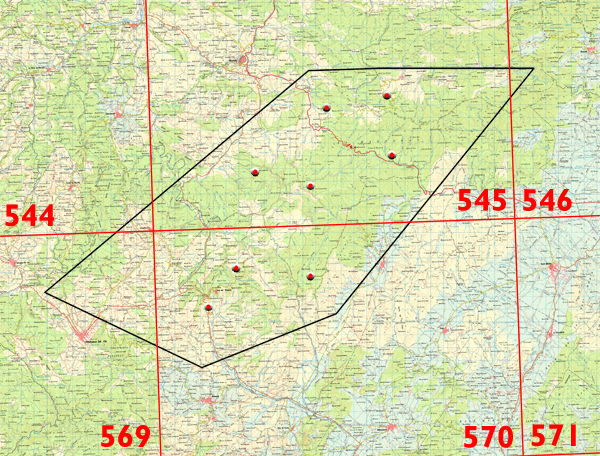 Mapa de zonas.