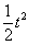 (1/2)t^2