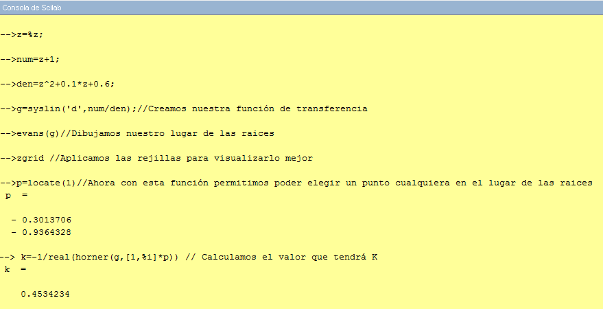Consola de Scilab