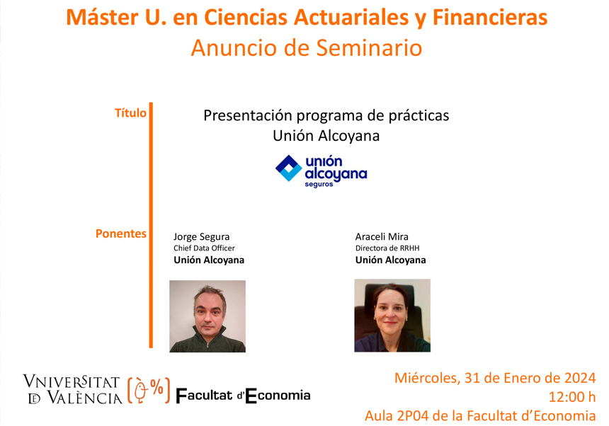 Cartell seminari Unión Alcoyana Seguros