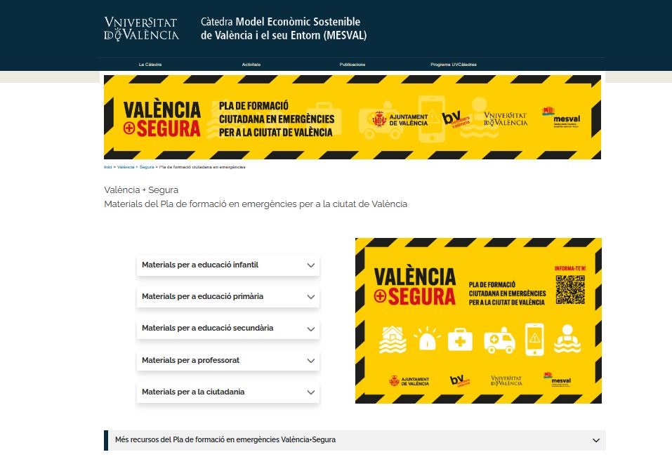 Captura de pantalla de la web de la càtedra mesval