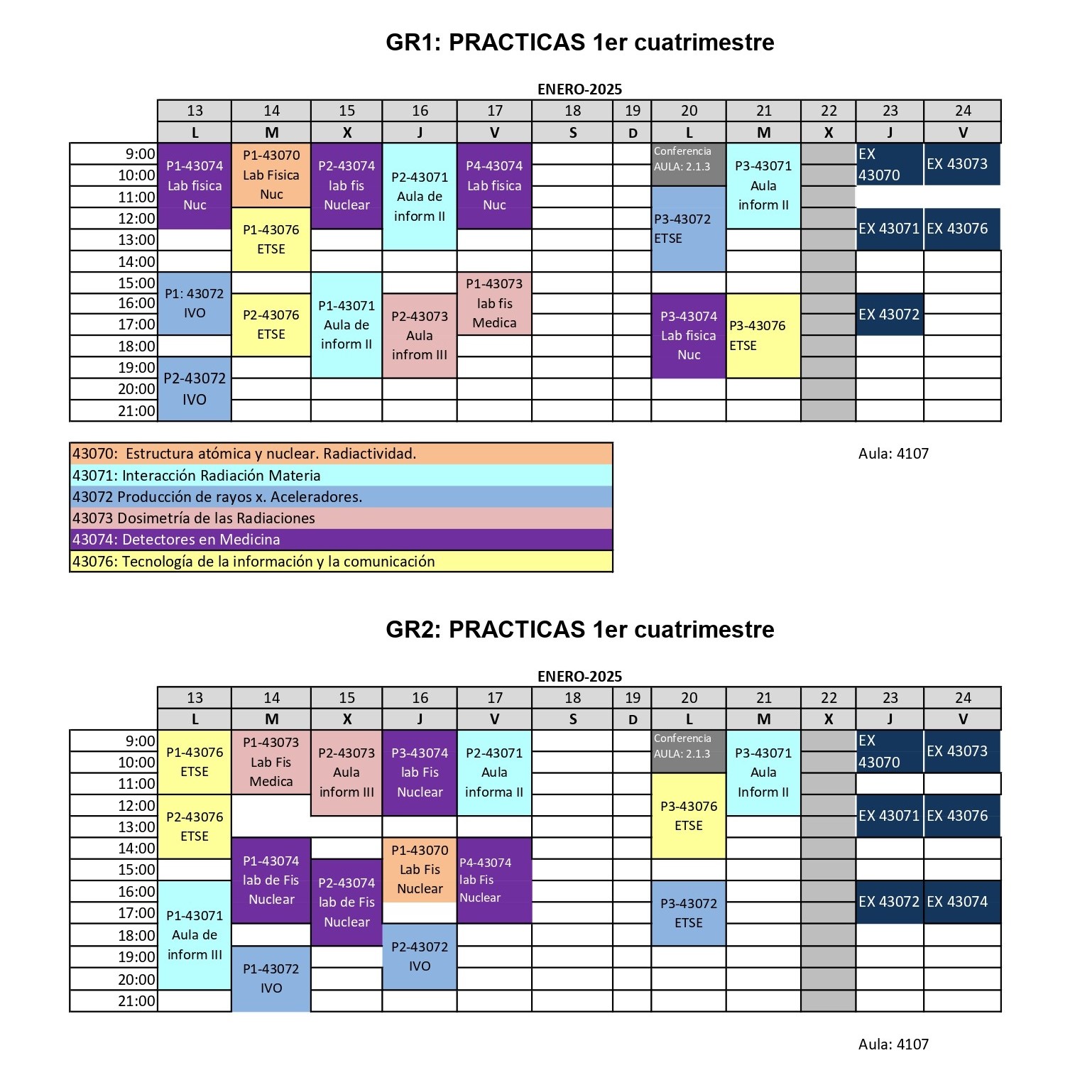 horario