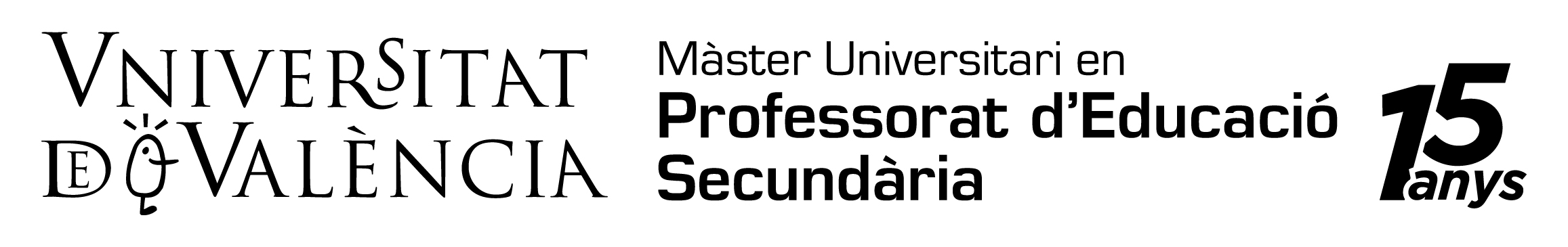 Banner 15th birthday of the master's degree