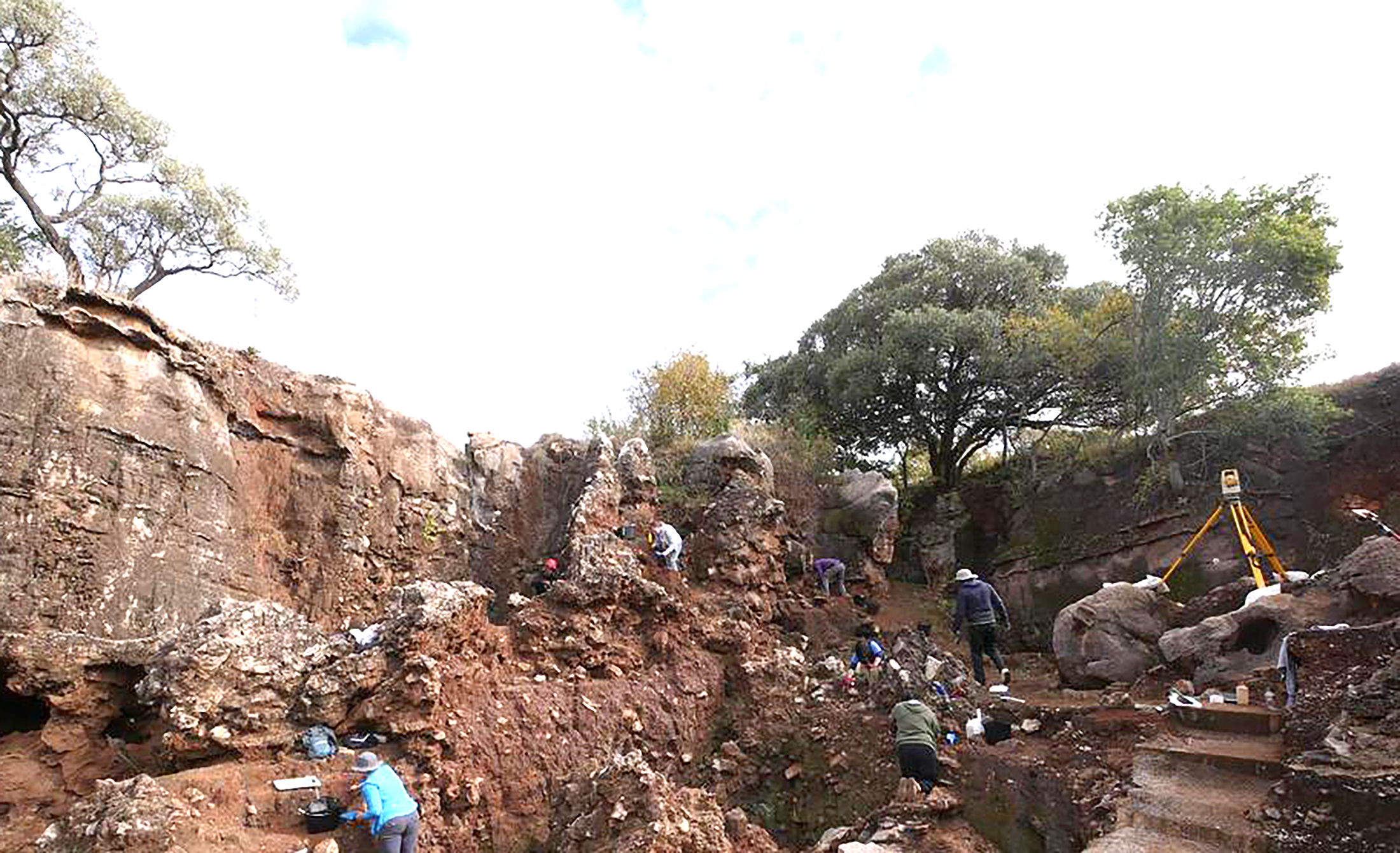 Lloc de la troballa, jaciment de Drimolen (Johannesburg). Foto de la Trobe University