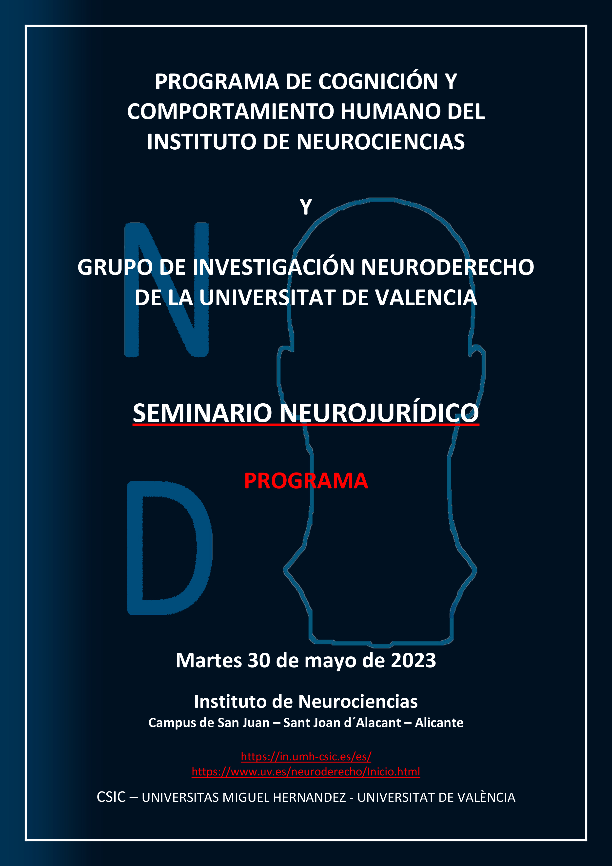 Programa I Seminario Neurojurídico