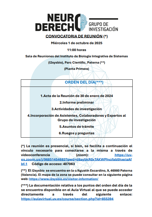 texto de la convocatoria